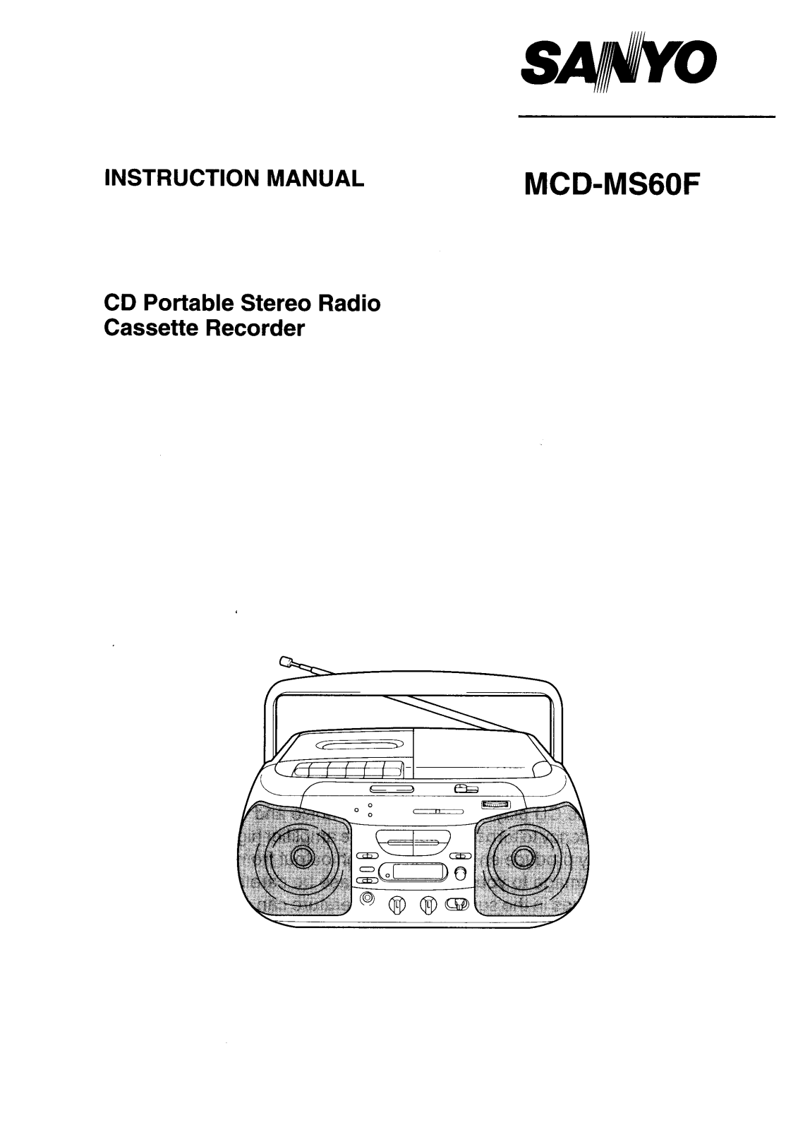 Sanyo MCD-MS60F Instruction Manual