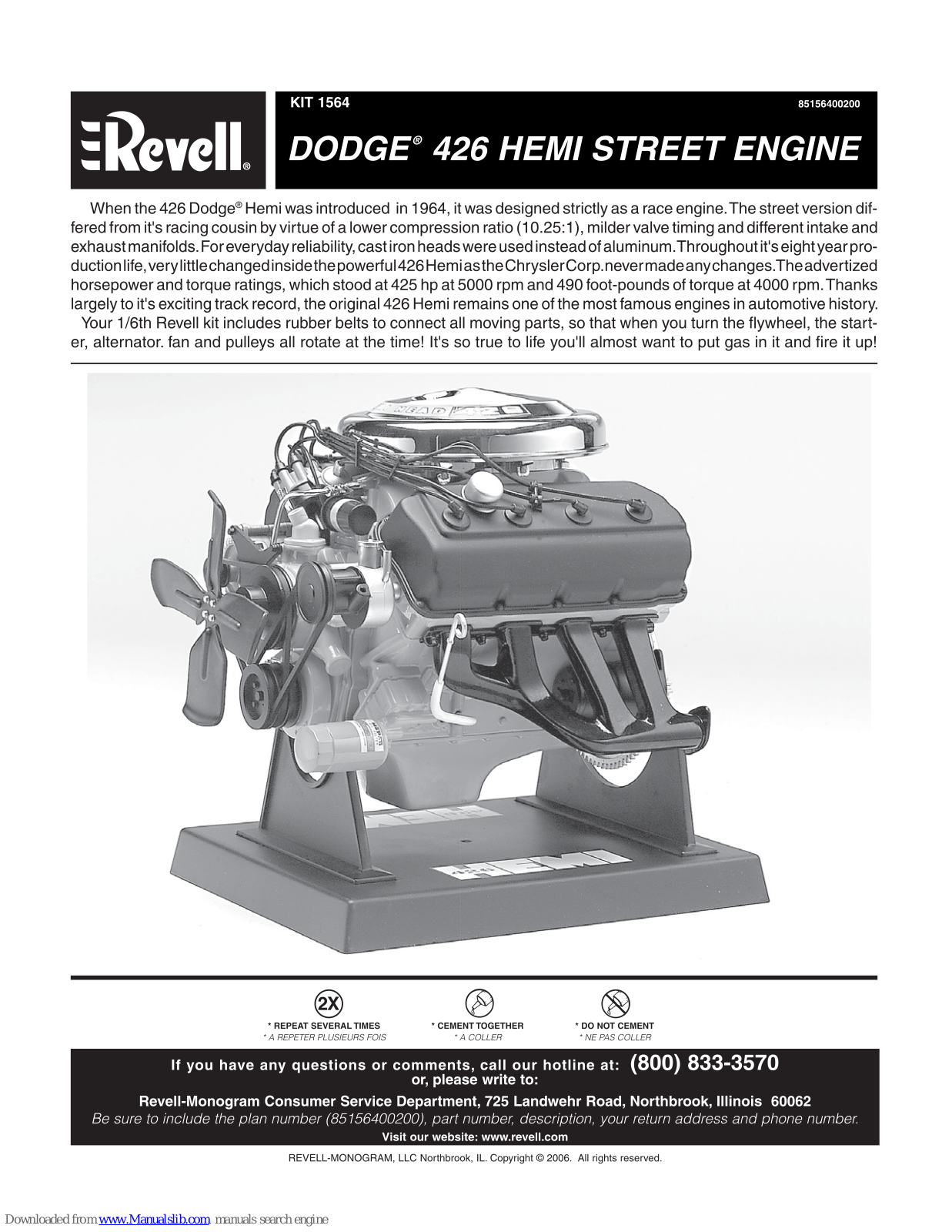 REVELL KIT 1564, 1564 Assembly Manual