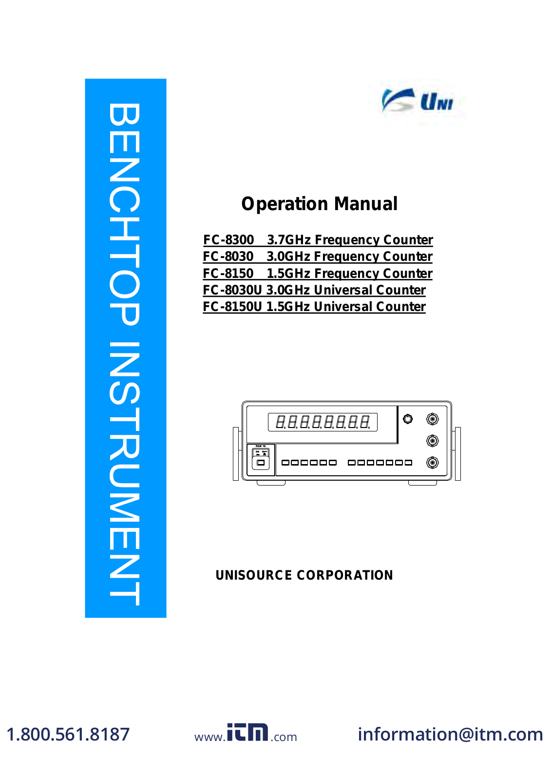 UNISource Corporation FC-8300, FC-8030, FC-8150, FC-8150U, FC-8030U Operation Manual