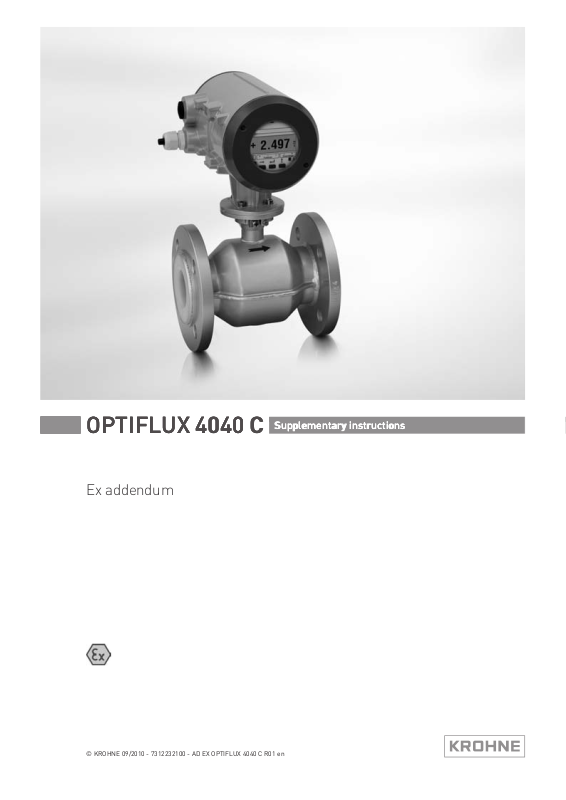 KROHNE OPTIFLUX4040CEx User Manual