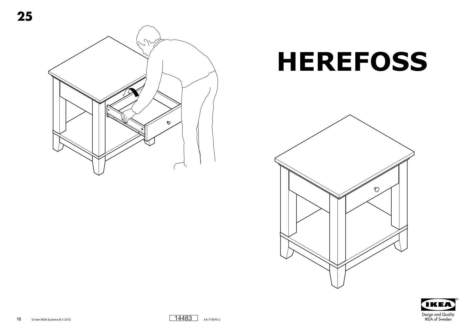 IKEA HEREFOSS User Manual
