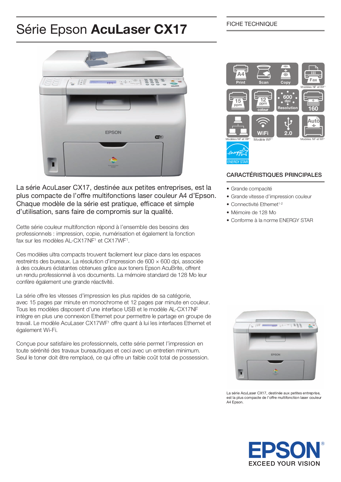 EPSON CX17NF, CX17WF User Manual