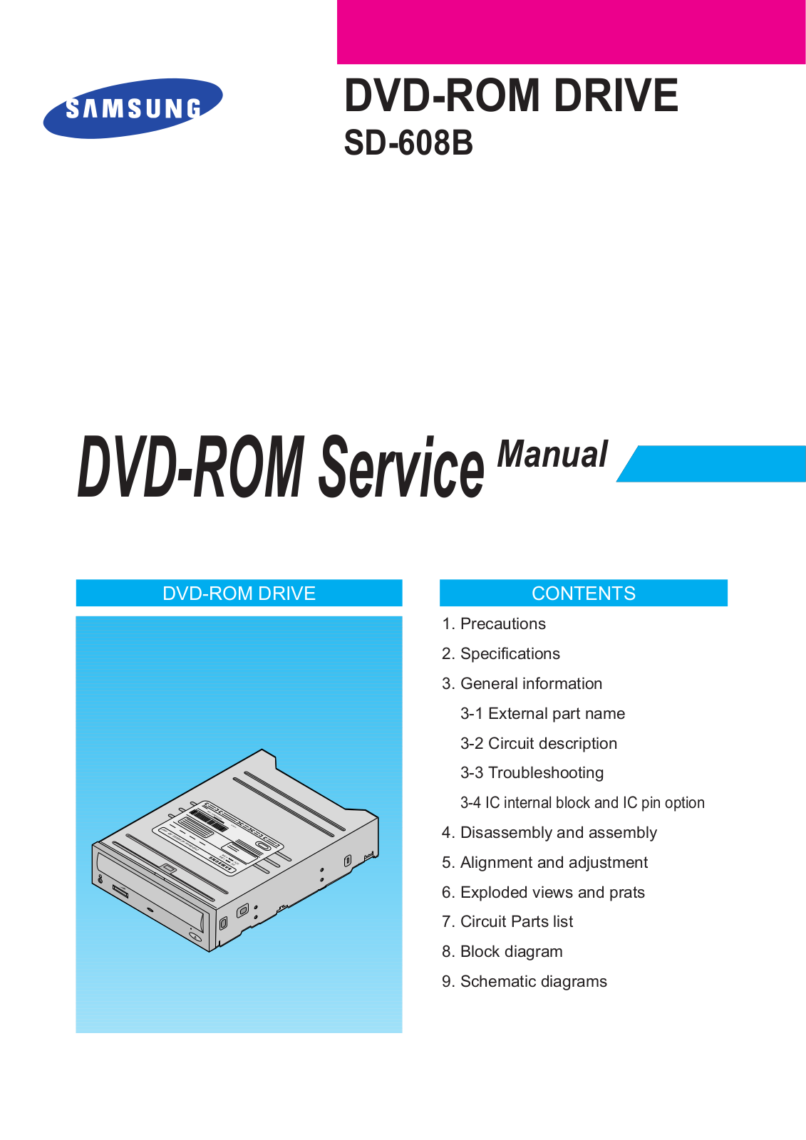 SAMSUNG DVDR-SD-608B Service Manual