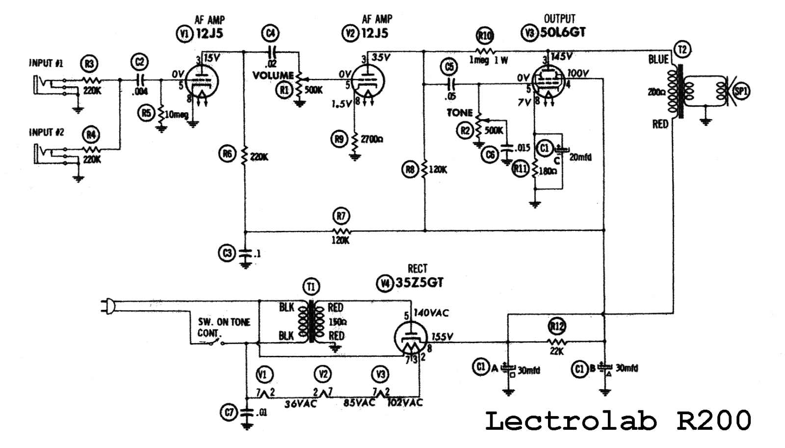 Lectrolab r200 schematic