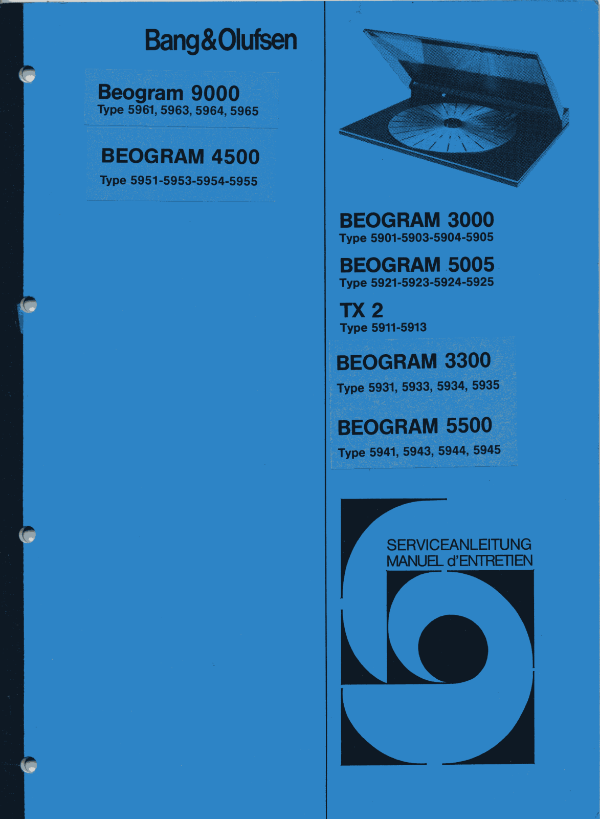 Bang and Olufsen Beogram 5005 Schematic