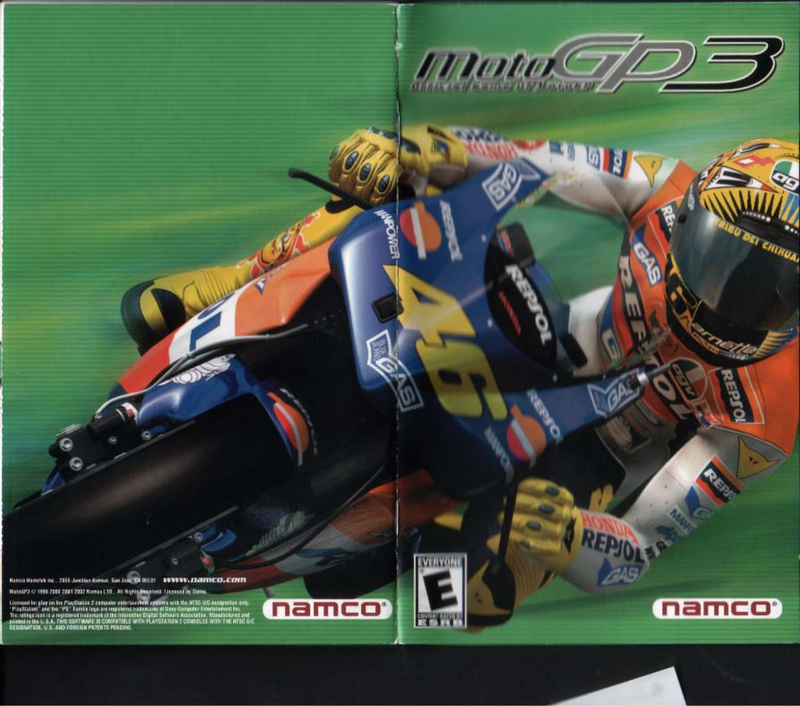 Games PS2 MOTO GP3 User Manual