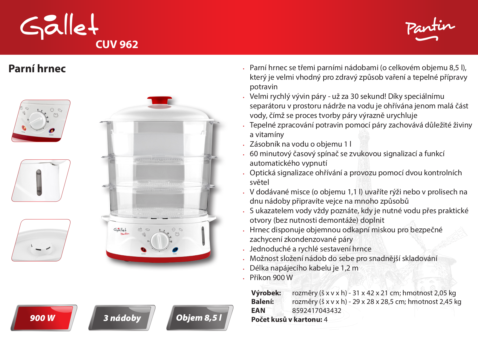 Gallet CUV 962 User Manual