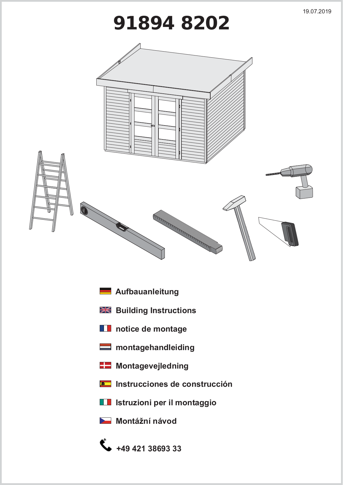 Karibu 72820 82272 Assembly instructions