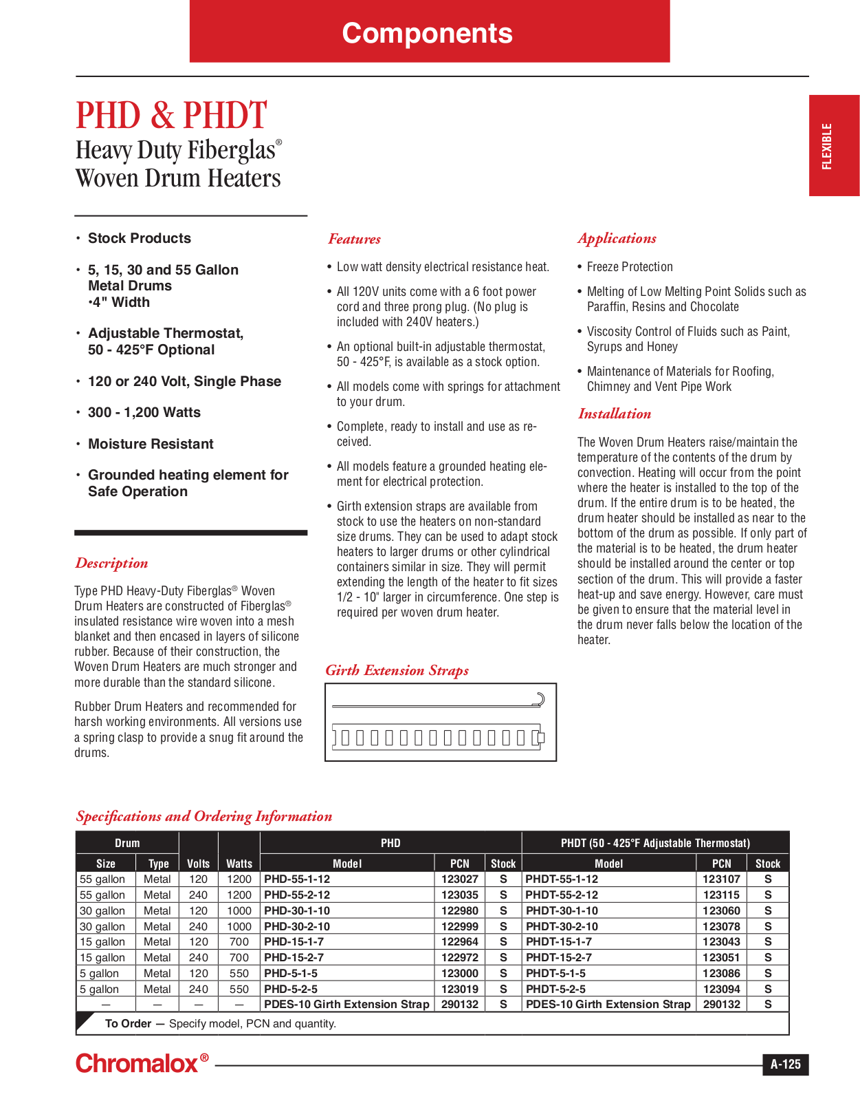 Chromalox PHD, PHDT Catalog Page