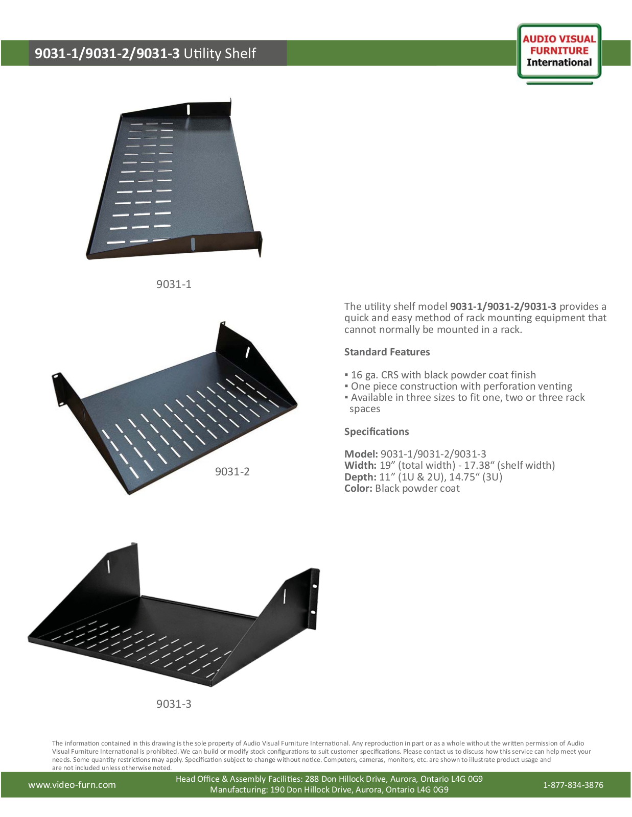AVFI VFIN1007 Specifications - ManualMachine.com