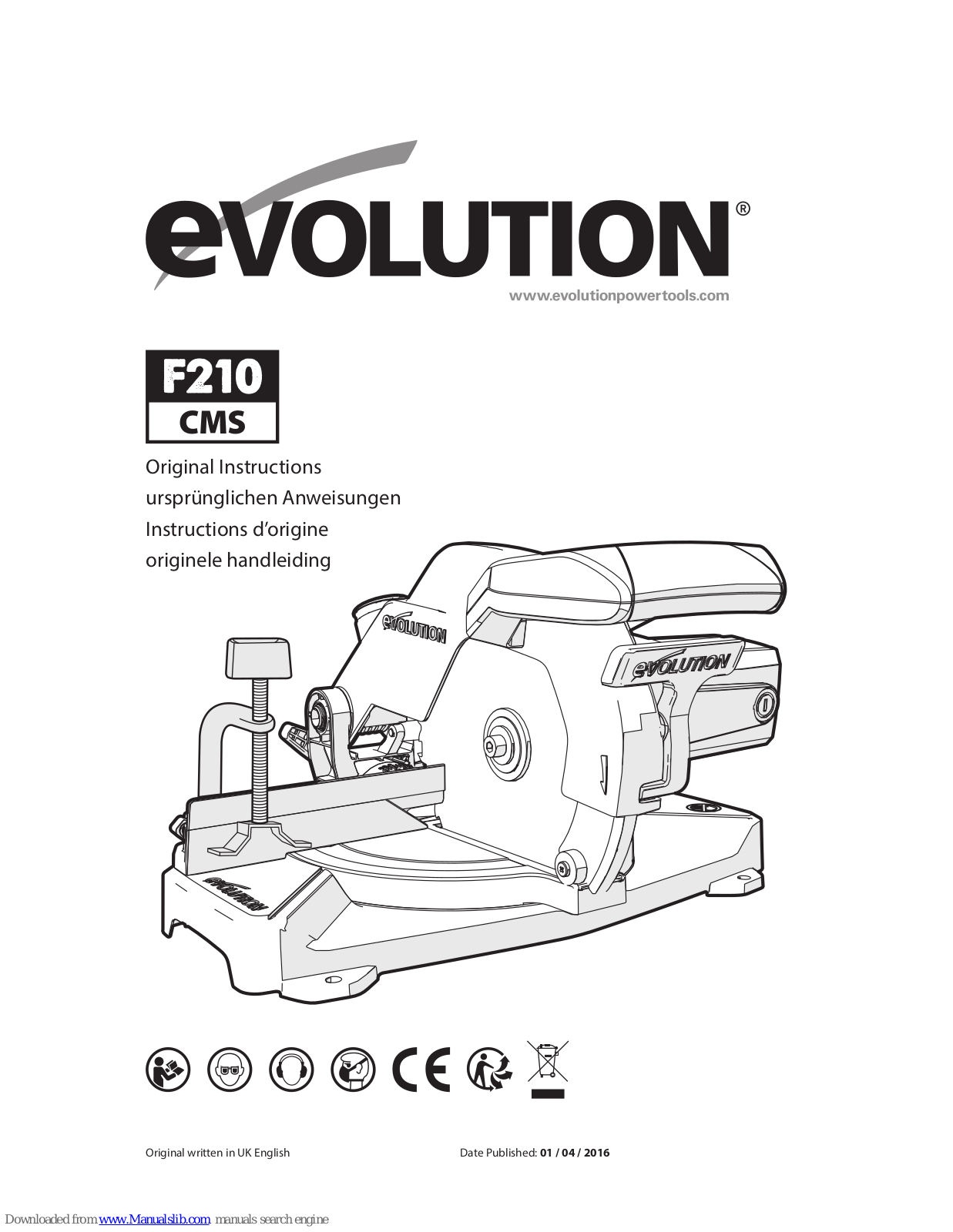 Evolution F210 Original Instructions Manual