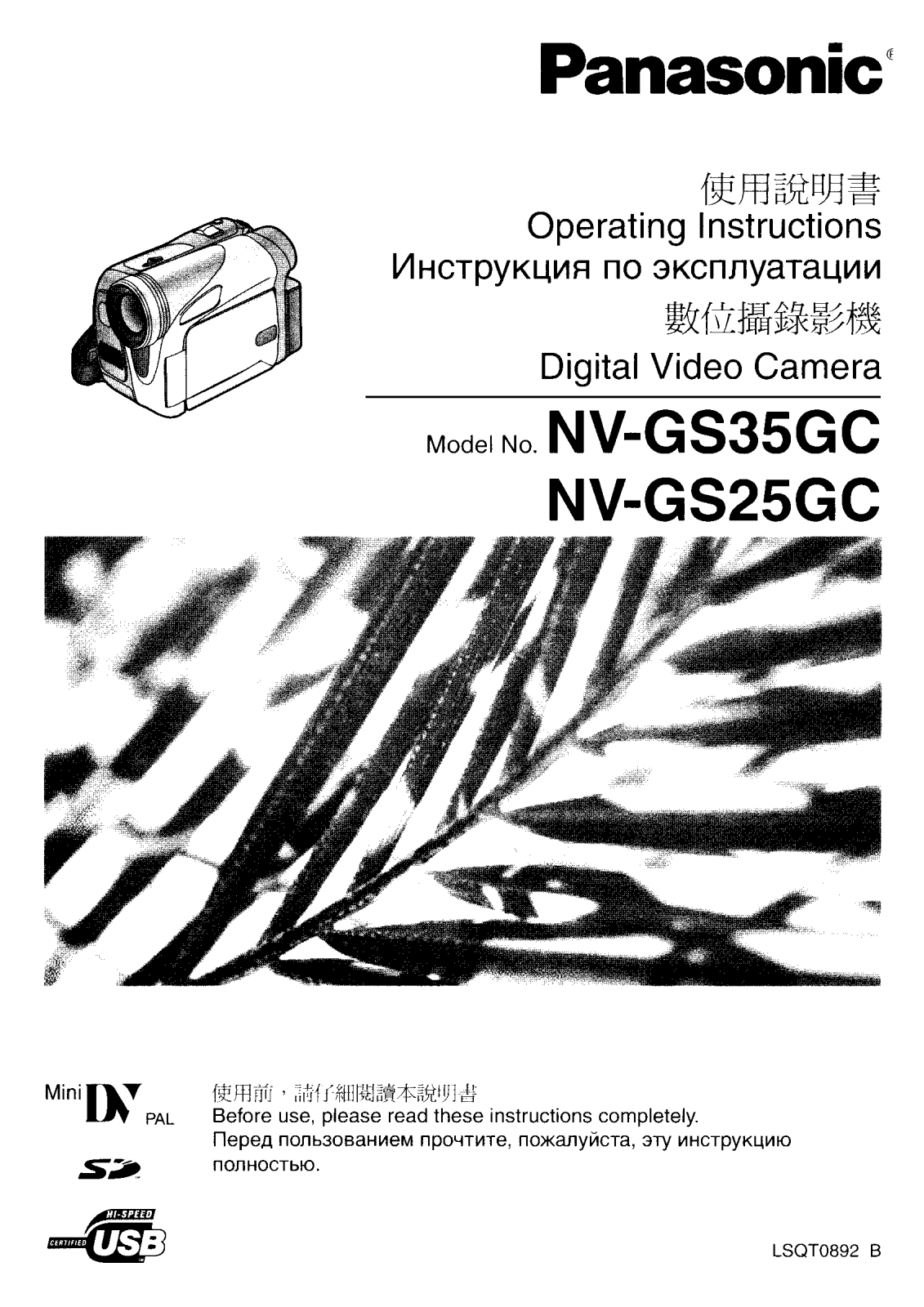 Panasonic NV-GS25GC User Manual