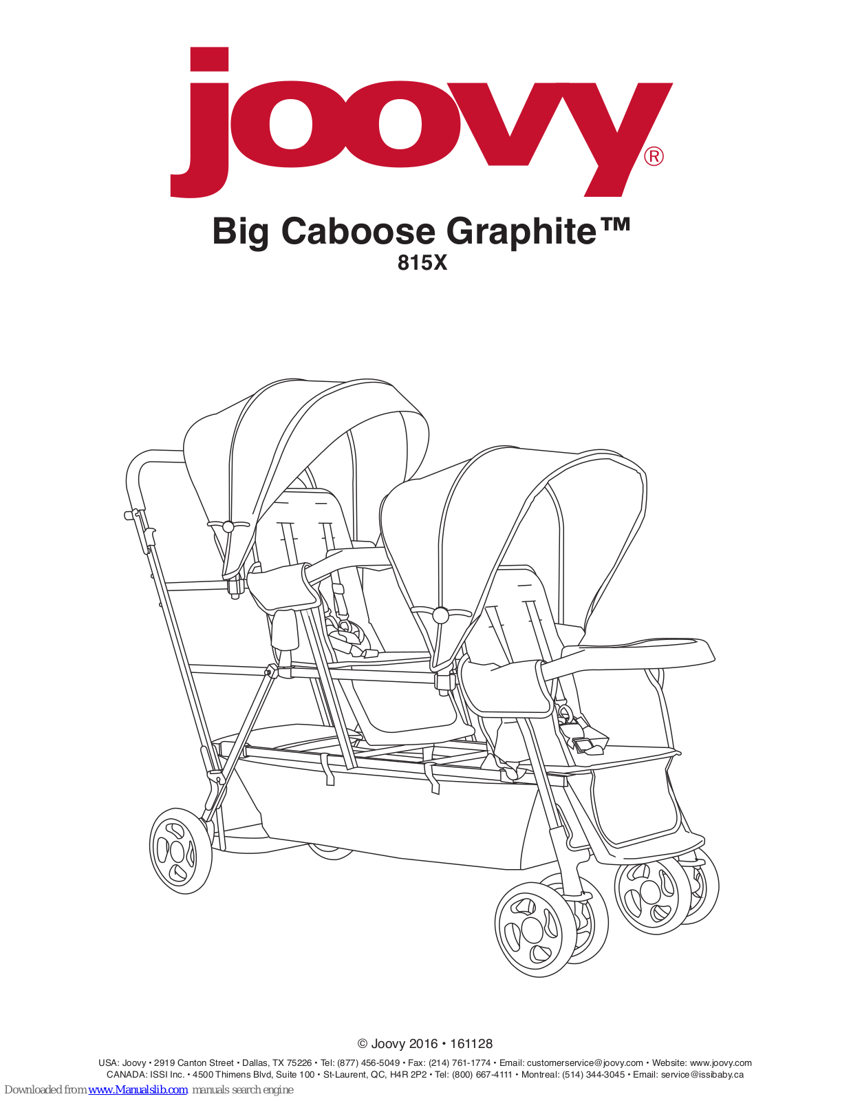 Joovy Big Caboose Graphite 815X User Manual