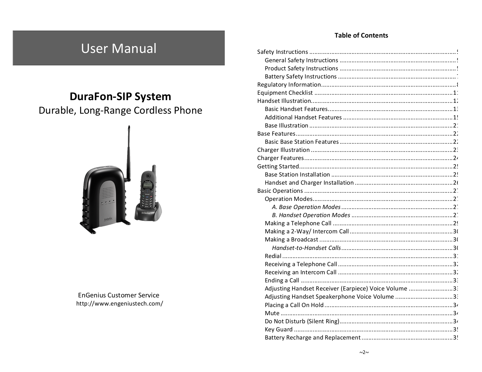 EnGenius DURAFON-SIP SYSTEM User Manual