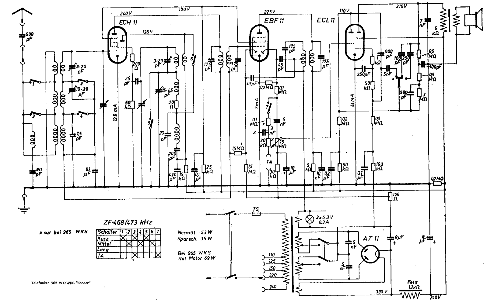 Telefunken 965-WK Schematic