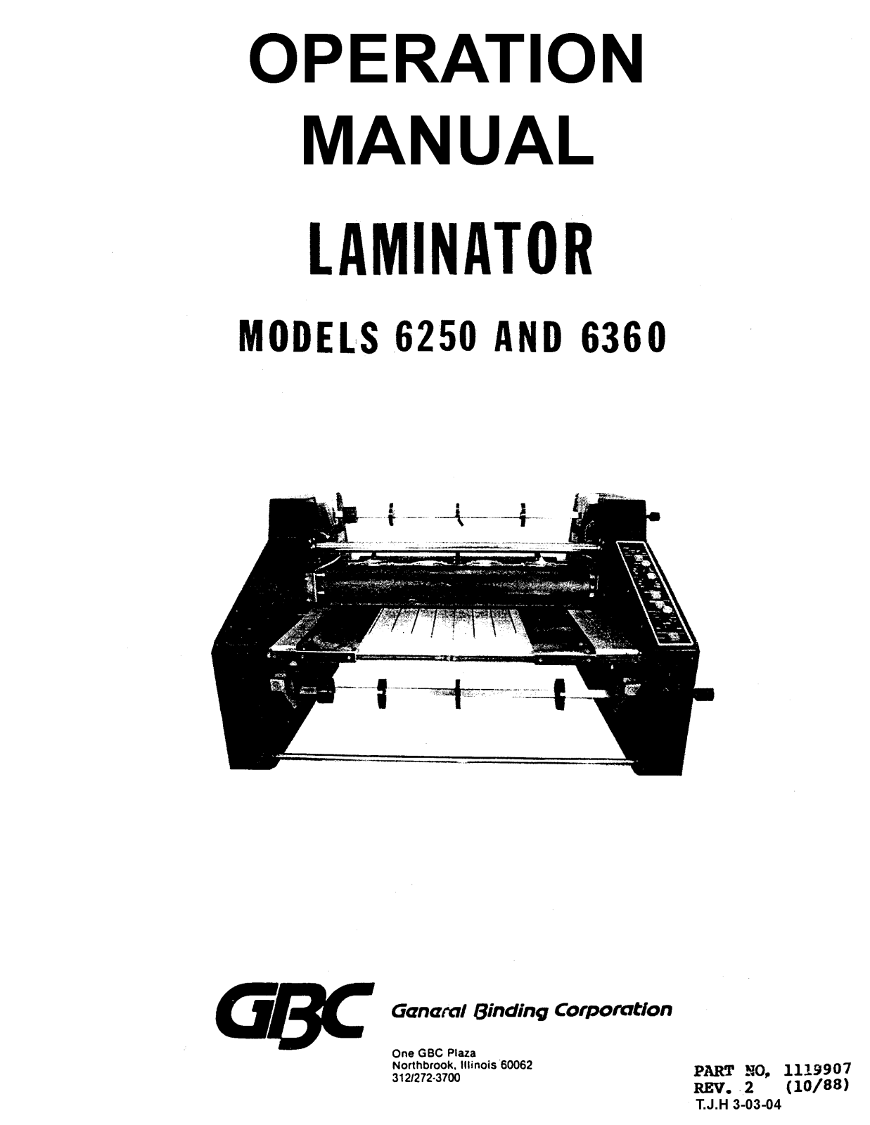 GBC 6360, 6250 User Manual