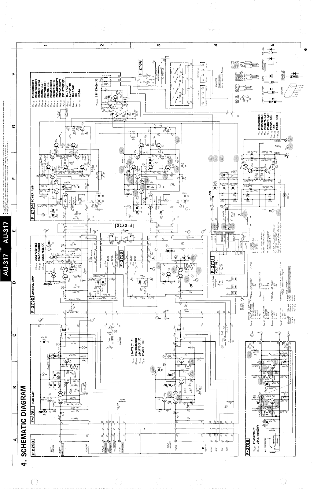 Sansui AU-317 Schematic