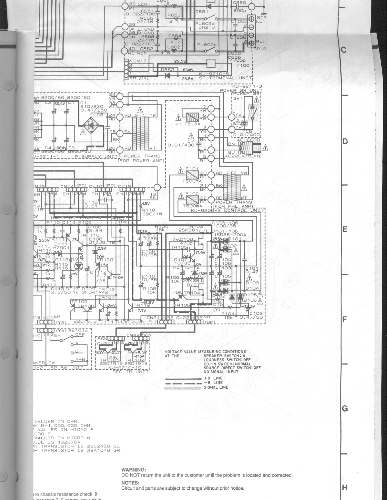 DENON PMA 1560 Schematic