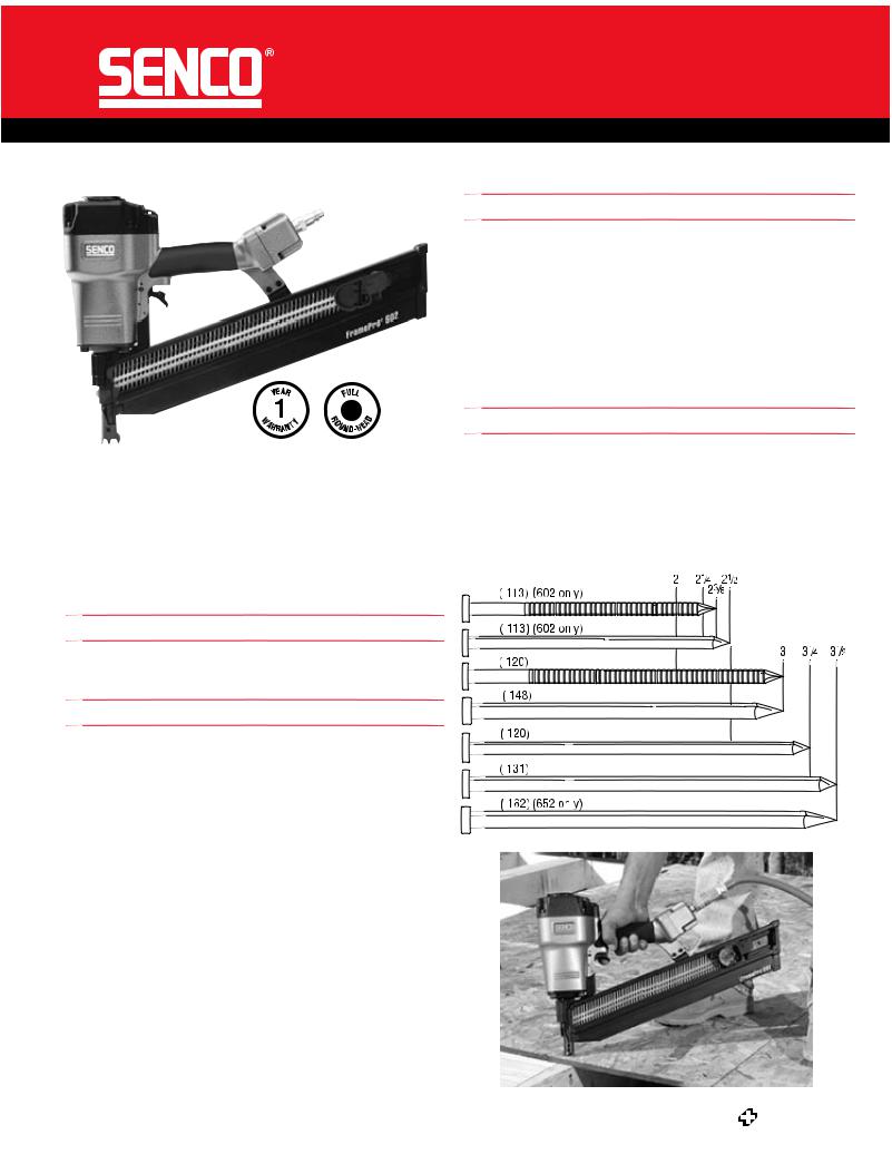 Senco FramePro 602, 652 User Manual