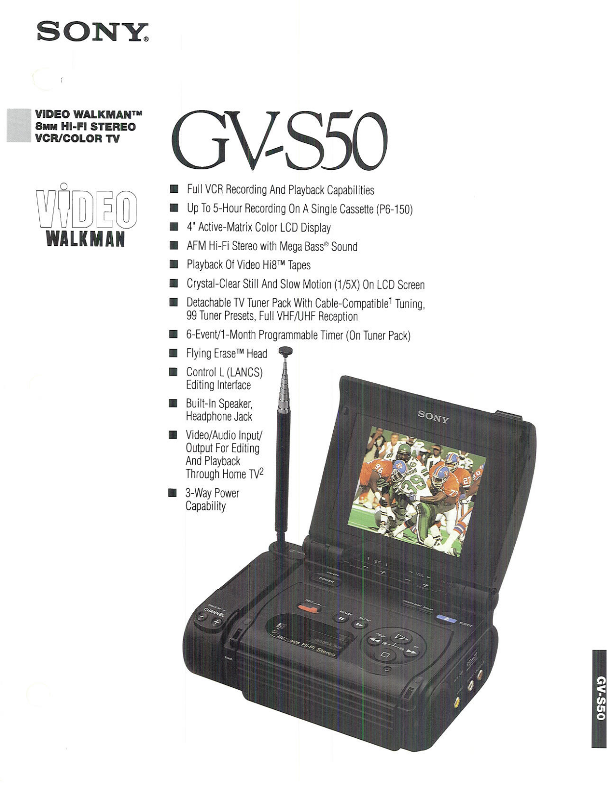 Sony GV-S50 BROCHURE