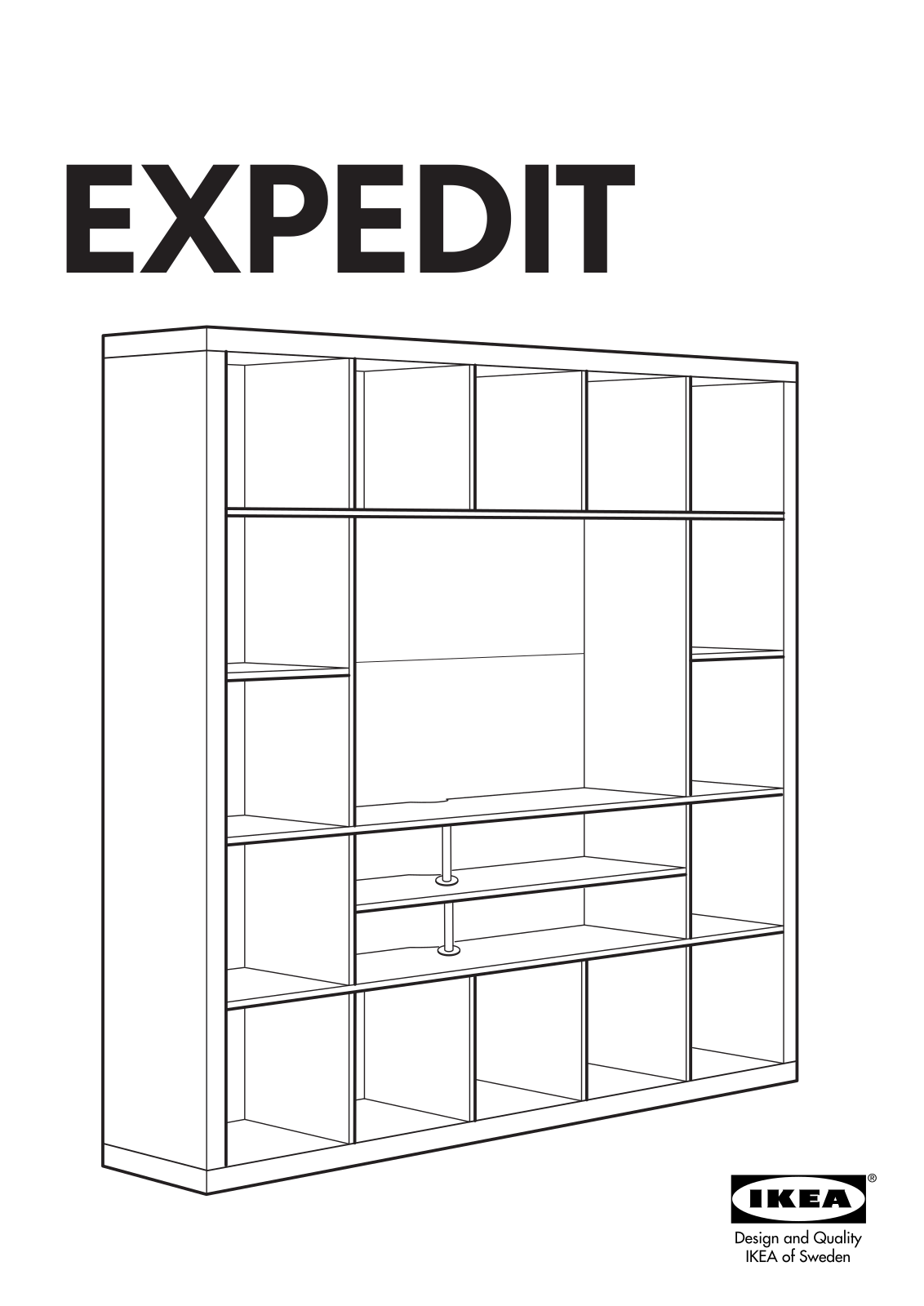 IKEA EXPEDIT TV STORAGE UNIT 73X73 Assembly Instruction