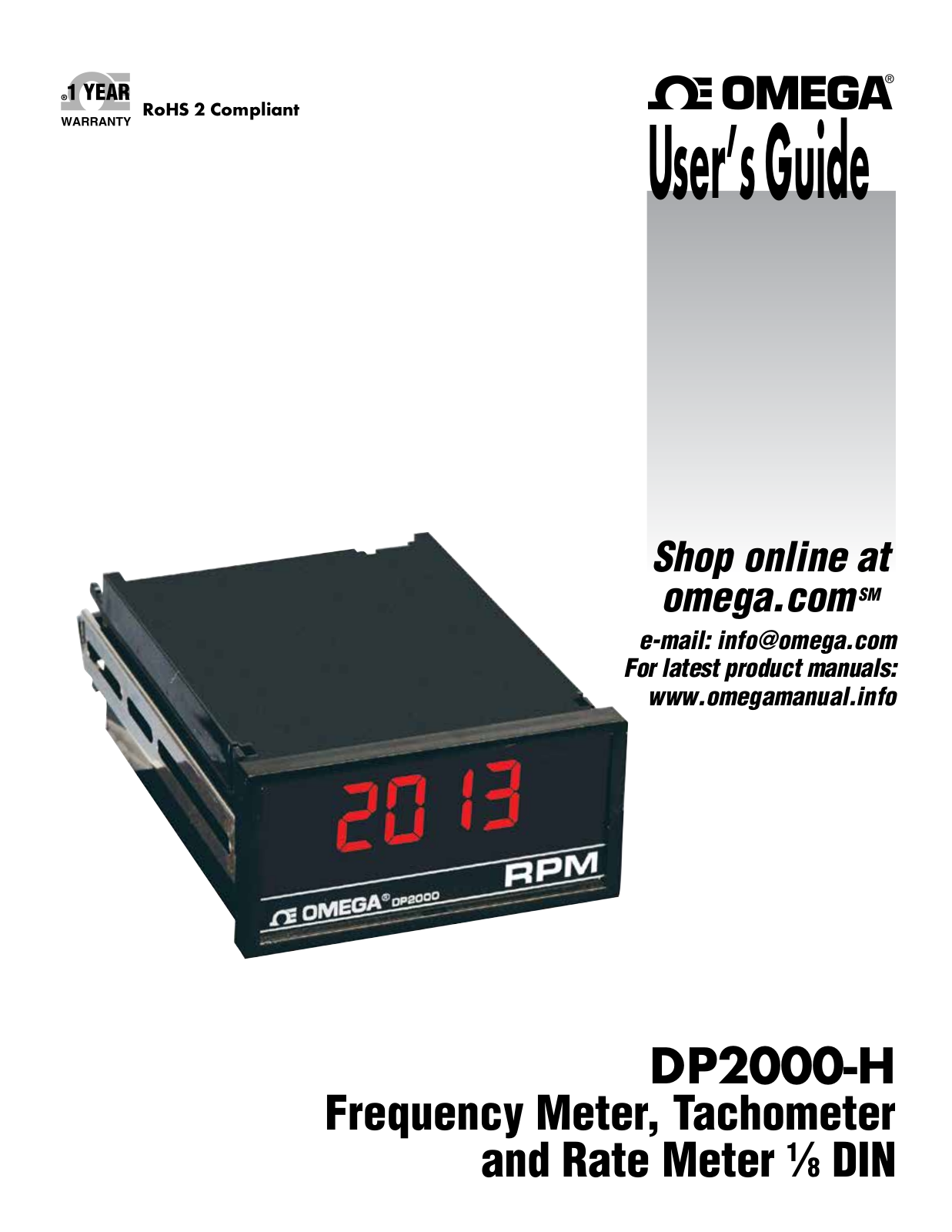 Omega DP2000-H User guide - ManualMachine.com