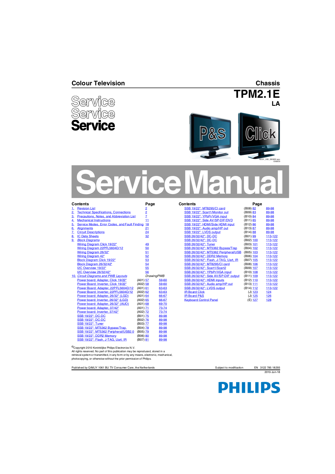 Philips 26PFL3404D, 42PFL3604D Schematic