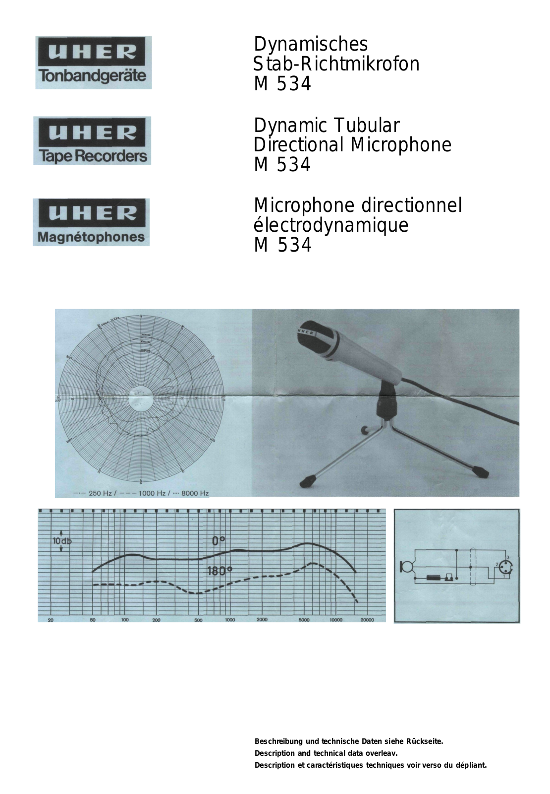 Uher M-534 User Manual