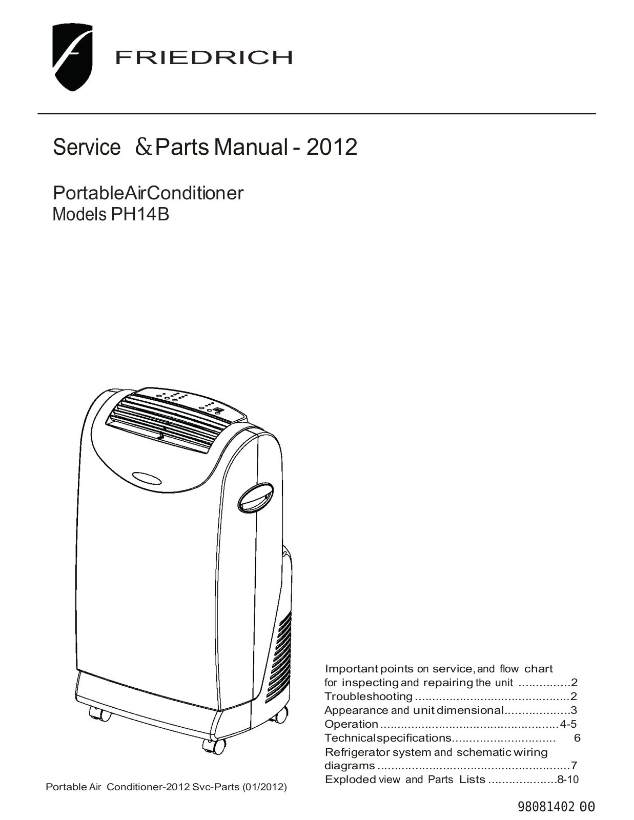 Friedrich PH14B User Manual 2