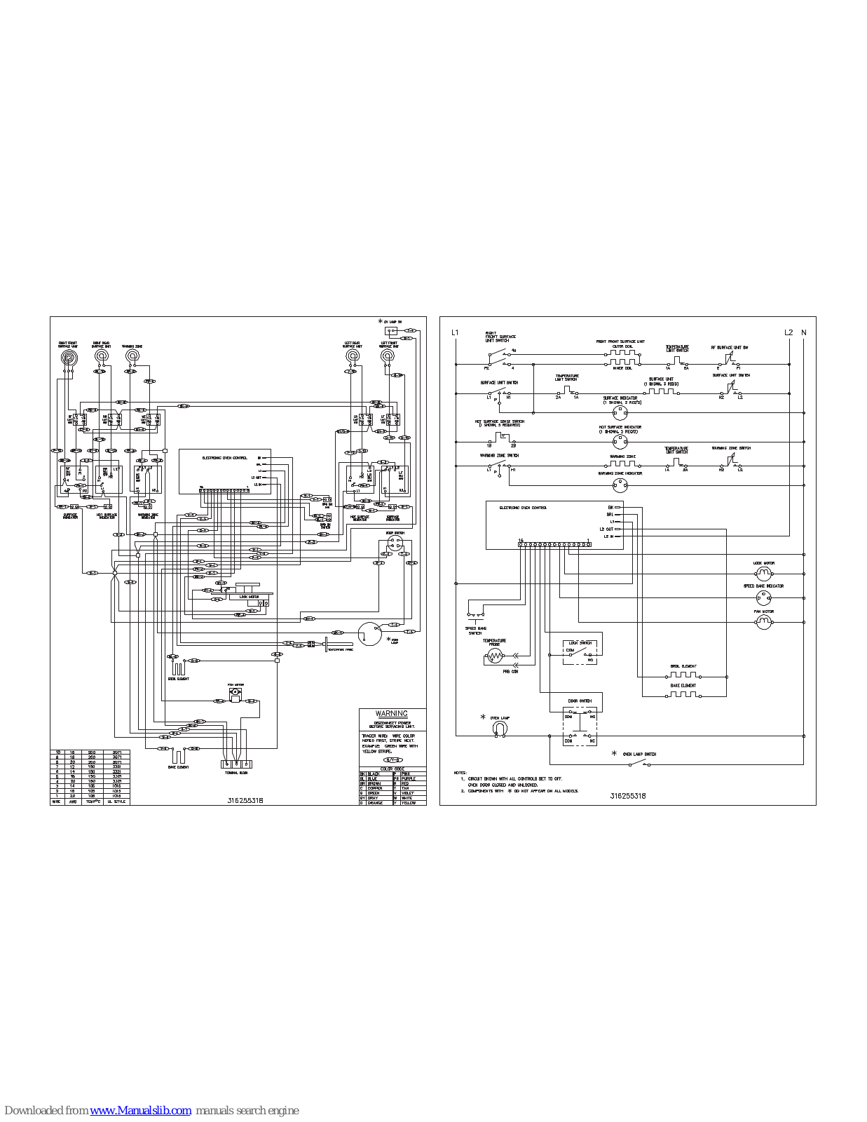 Frigidaire GLEFS77CSB Wiring Diagram