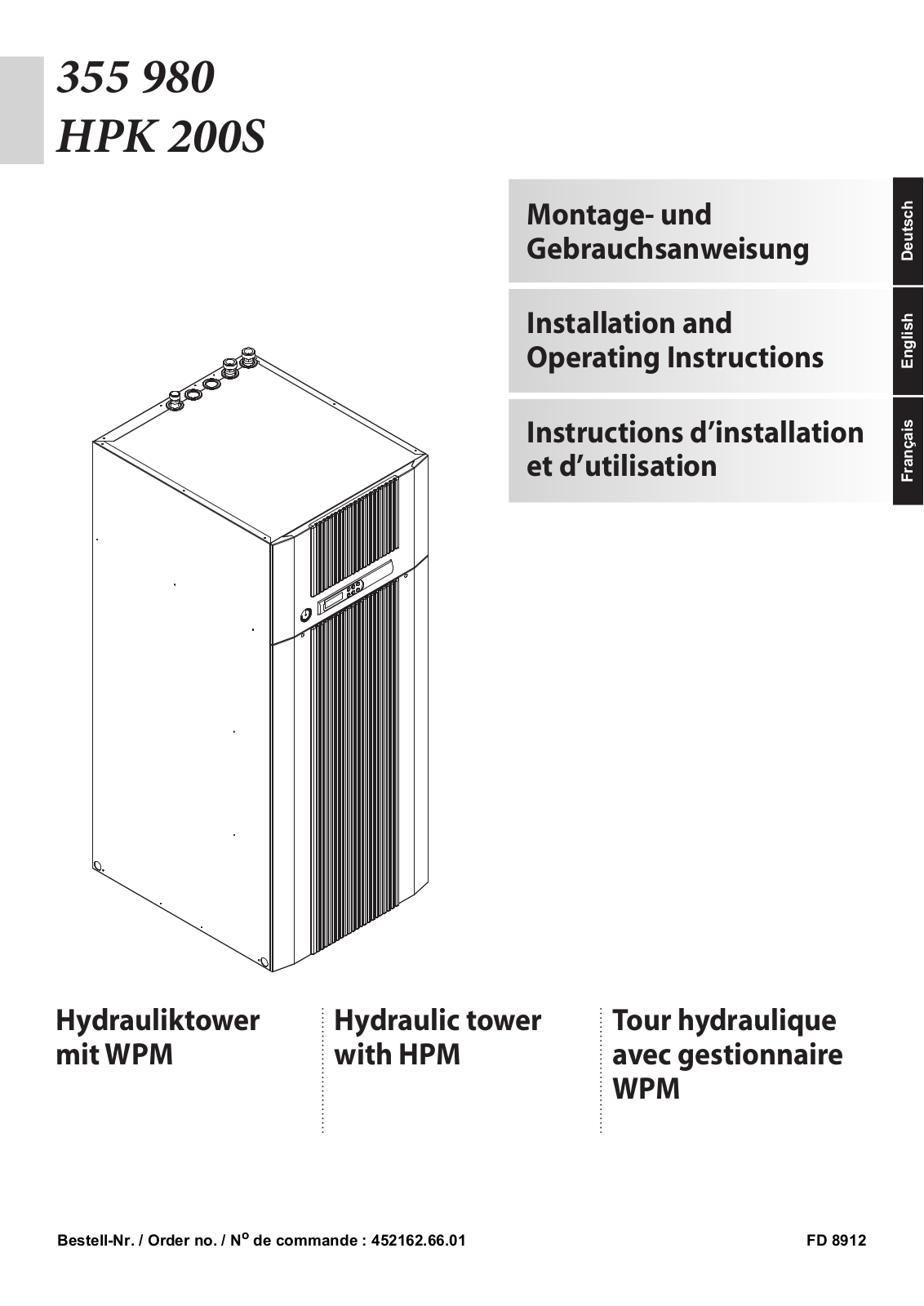 Dimplex HPK 200S Installation And Operating Instructions Manual