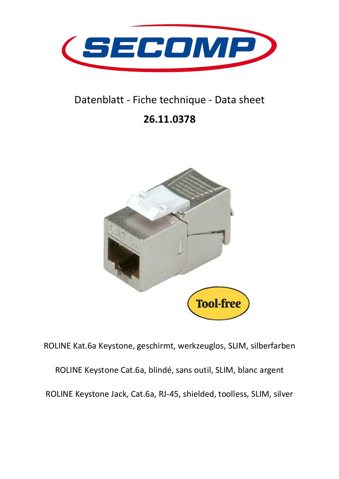 ROLINE 26110378 Datasheet - ManualMachine.com