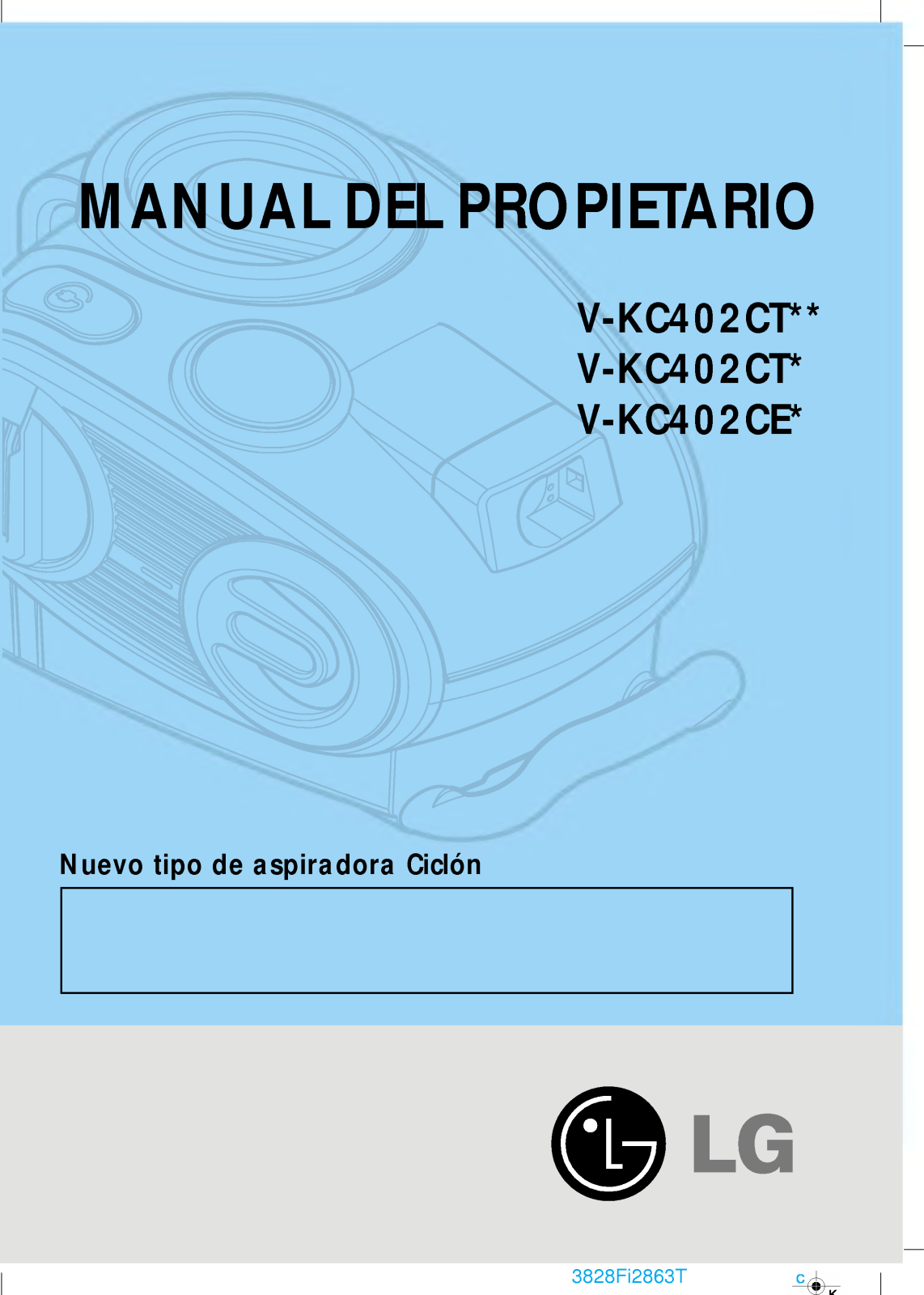 Lg V-KC402CT, V-KC402CE Owners Manual
