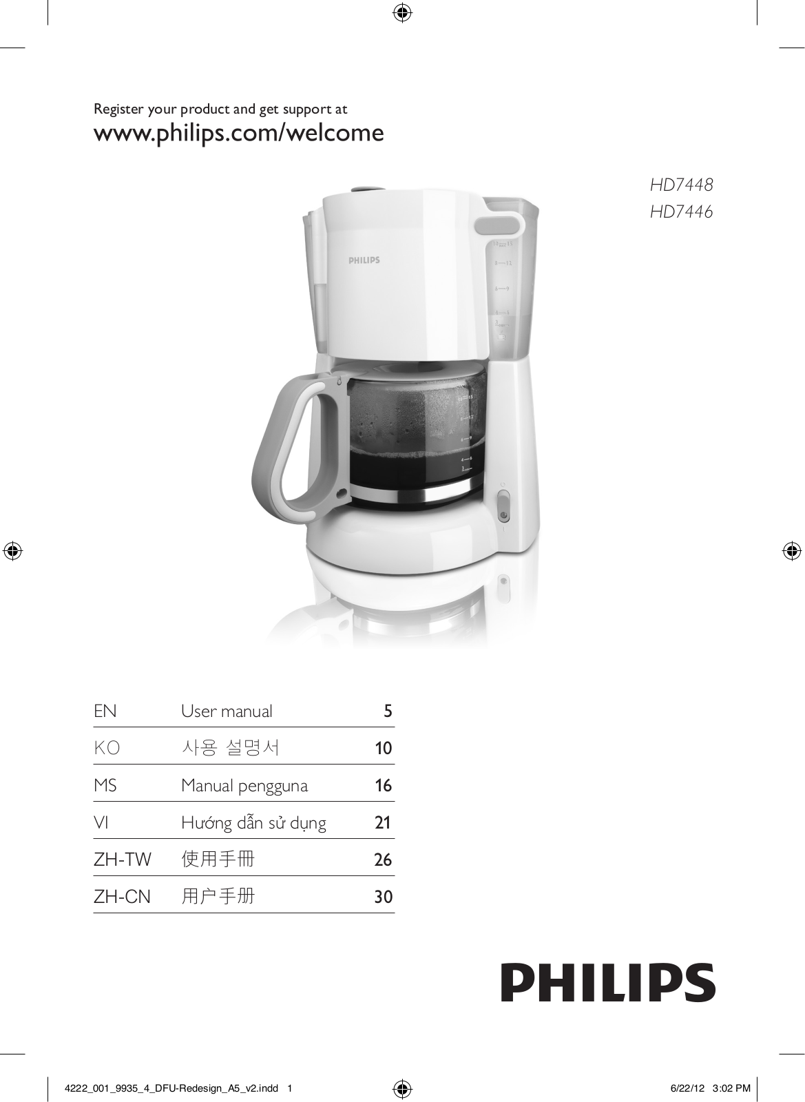 PHILIPS HD7448 User Manual