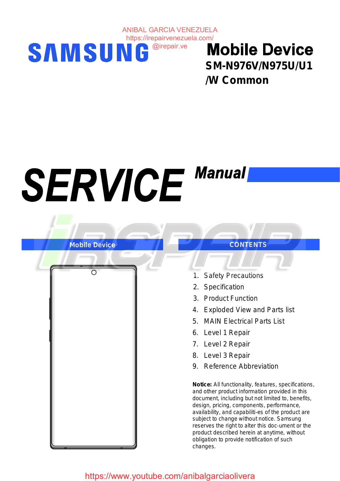 SAMSUNG SM-N975U Service and repair manual