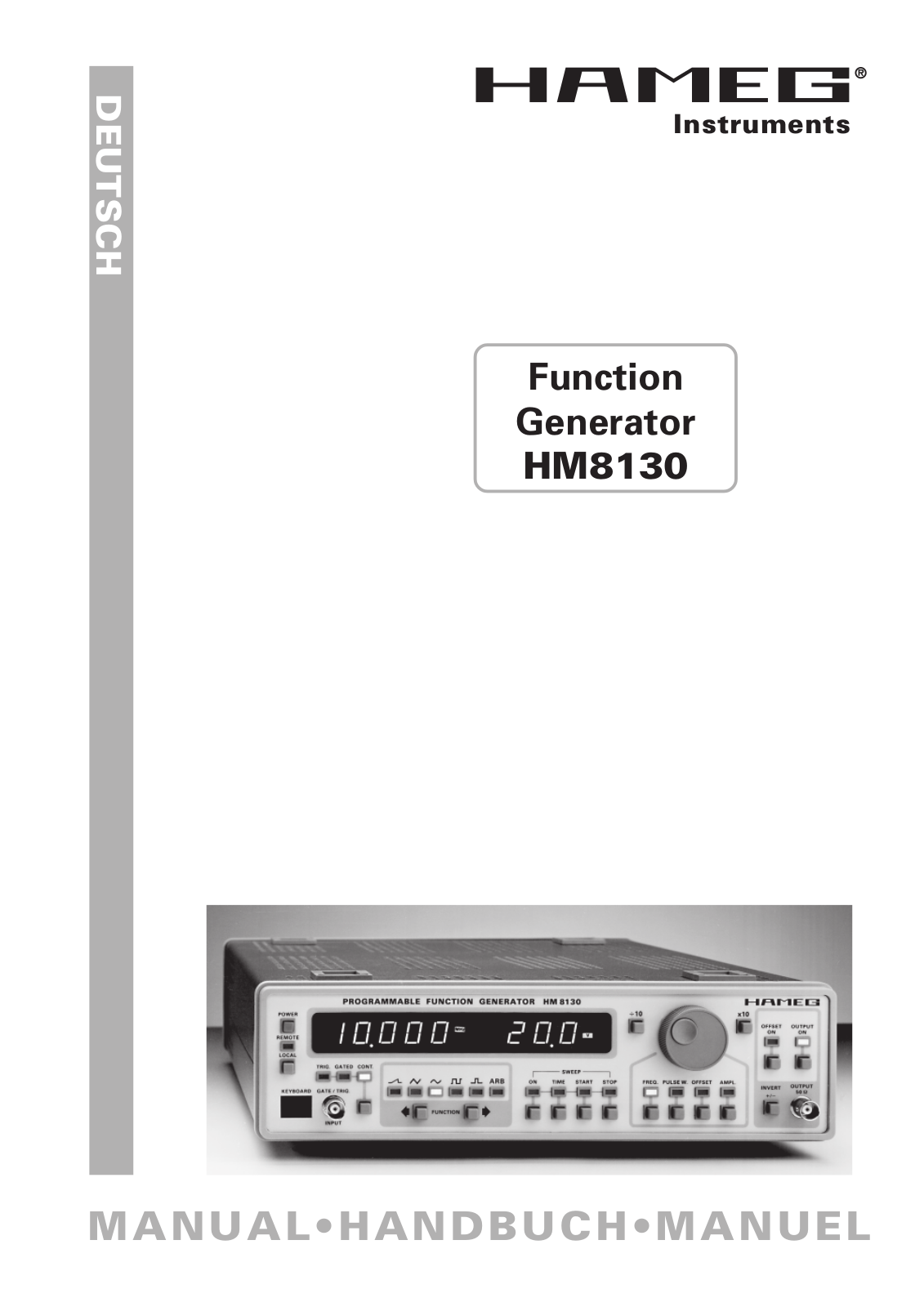 Hameg hm8130 User Manual