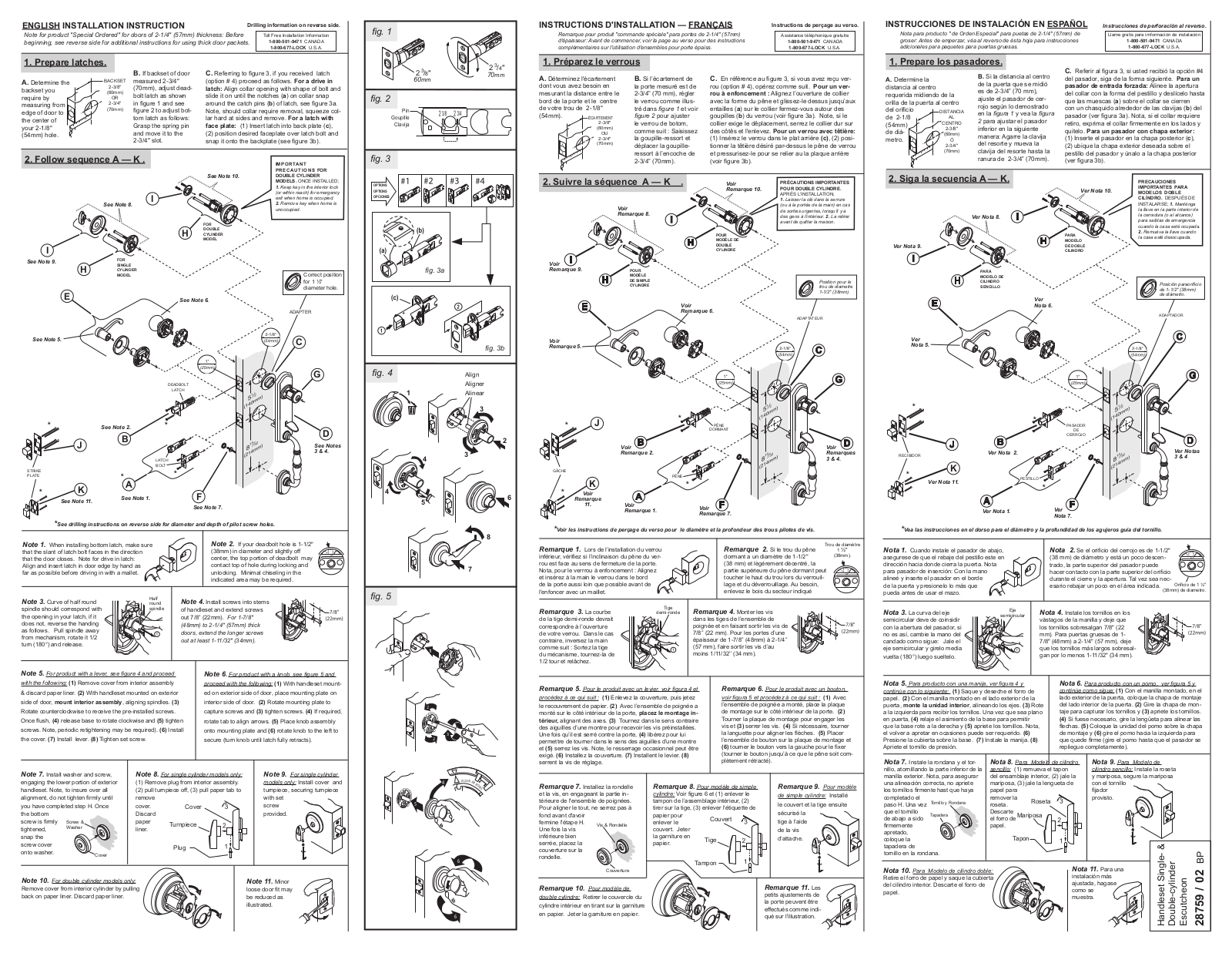 Weiser Collections Handleset BP User Manual