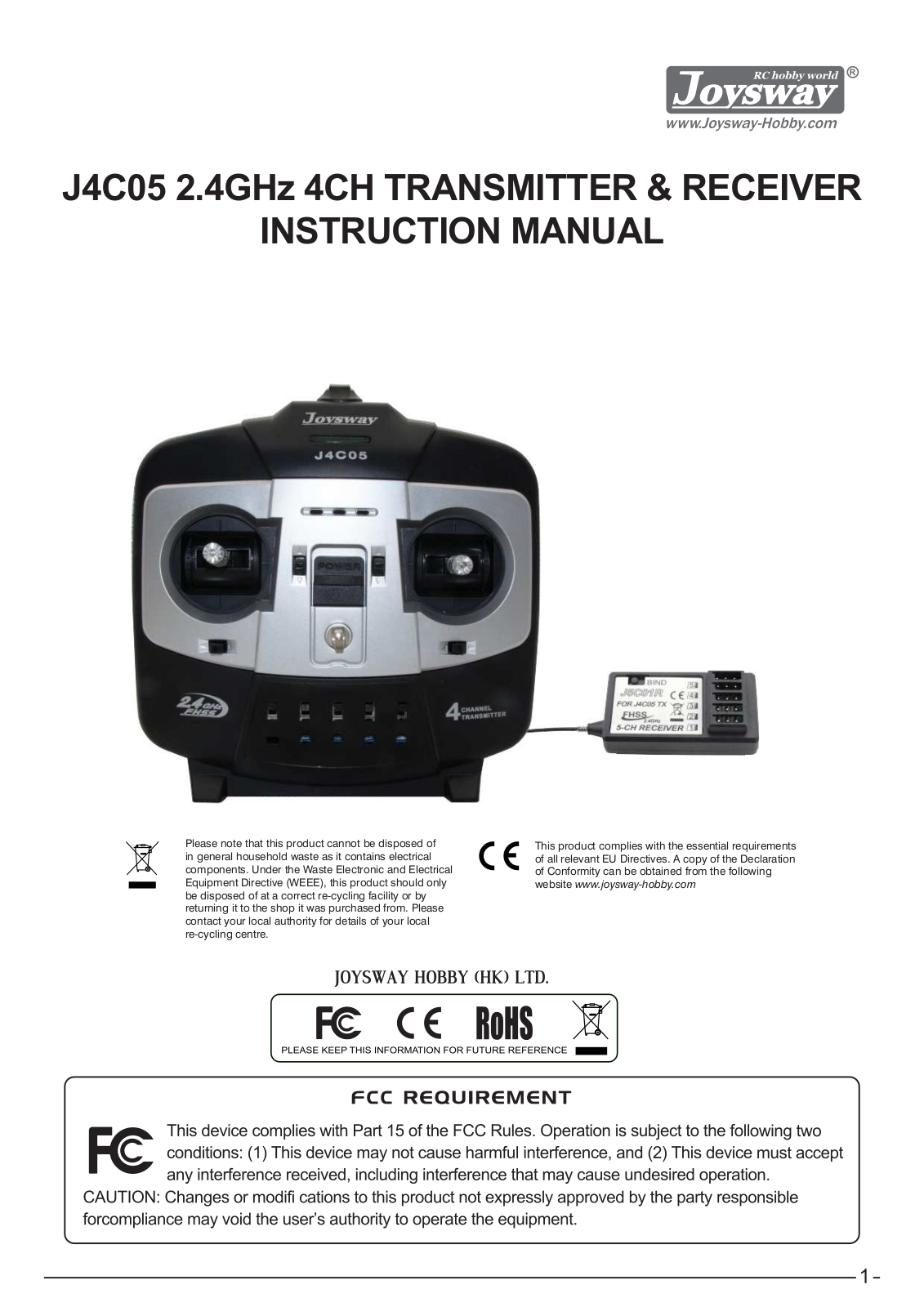 Joysway J4C05 User Manual