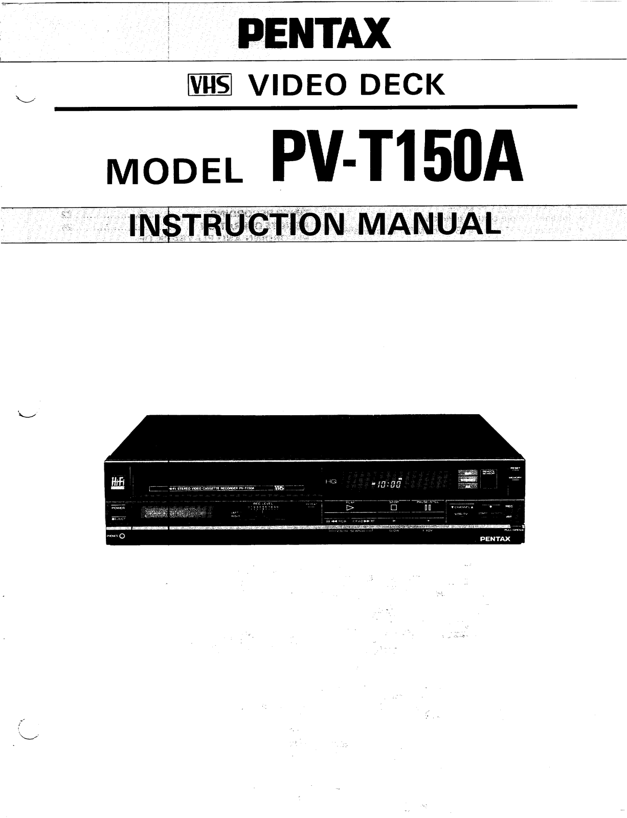 Pentax PV-T150A User Manual