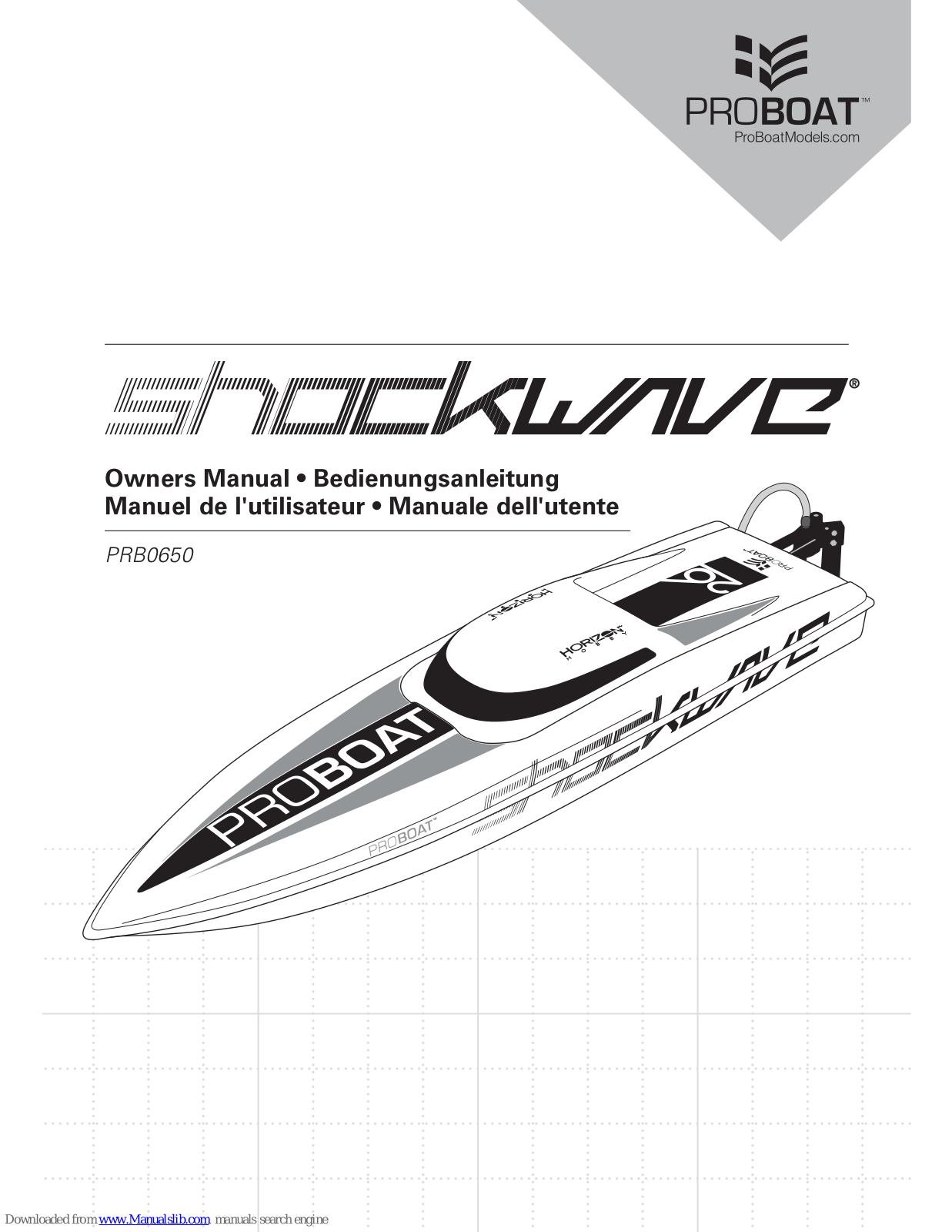 ProBoat ShockWave PRB0650 Owner's Manual