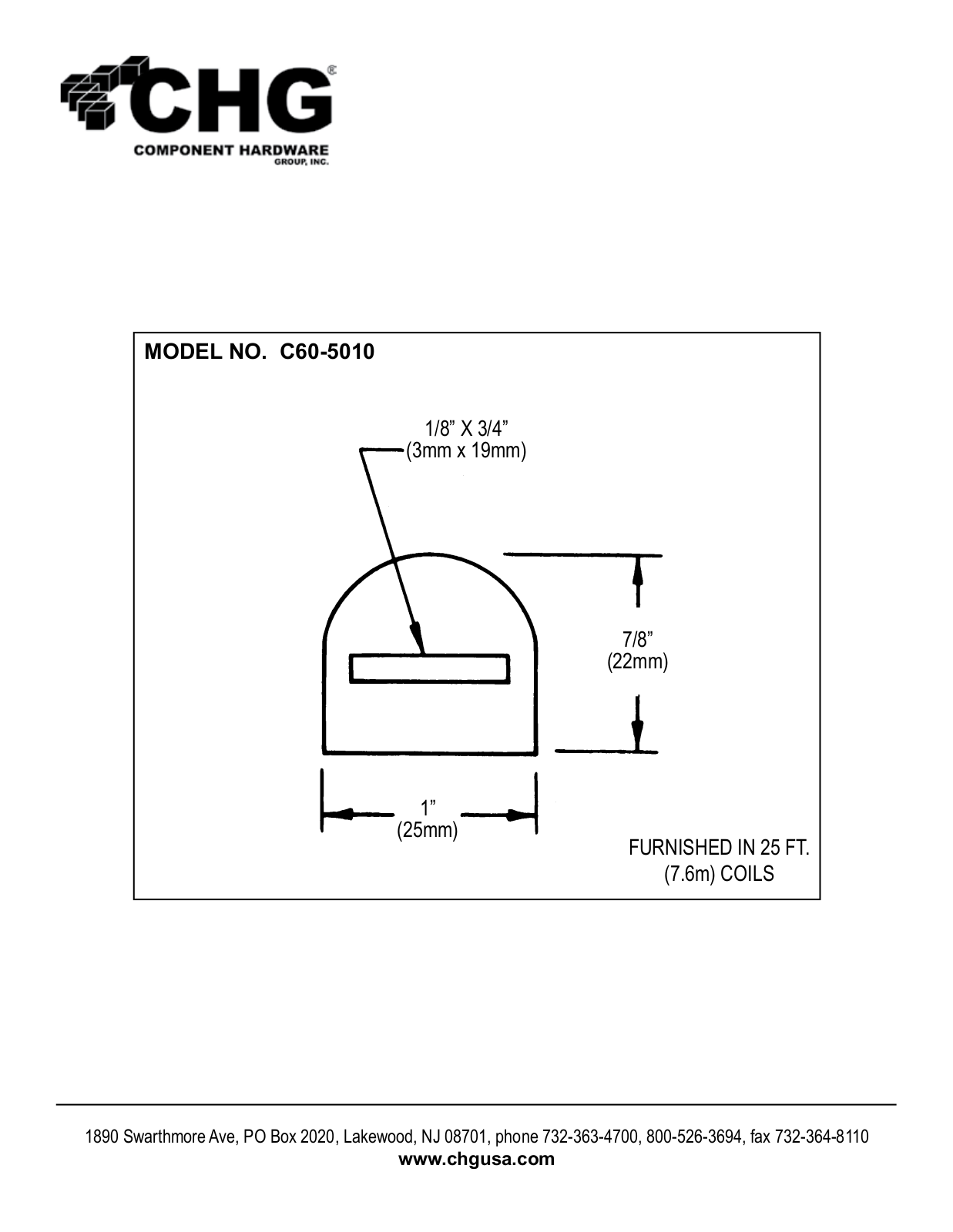 Component Hardware C60-5010 User Manual