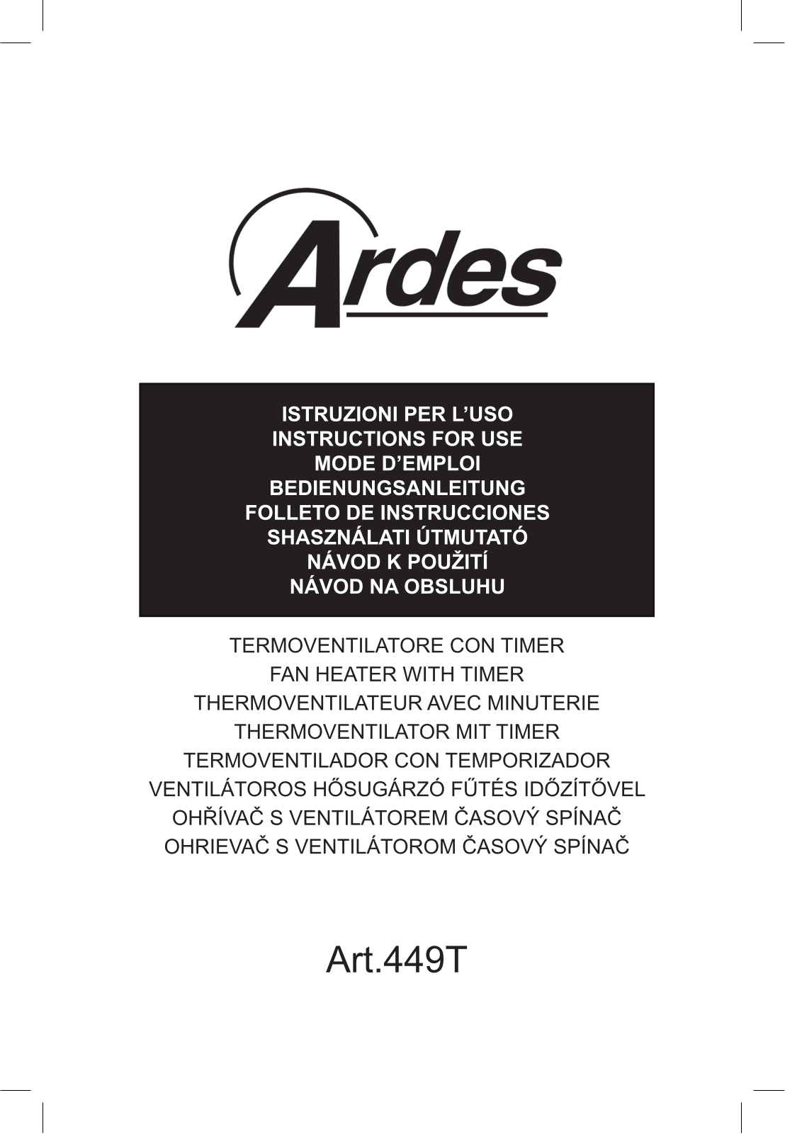 Ardes 449TI User Manual