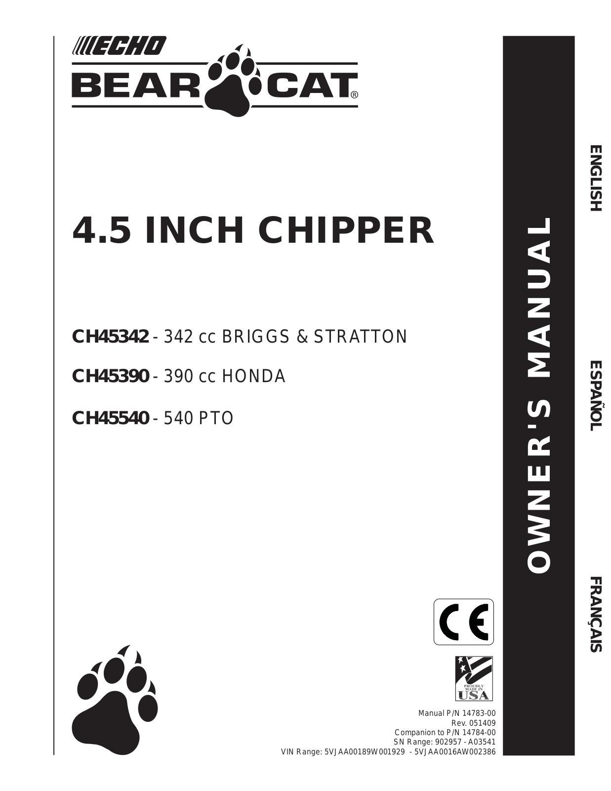 Echo CH45342 Owners Manual v.2