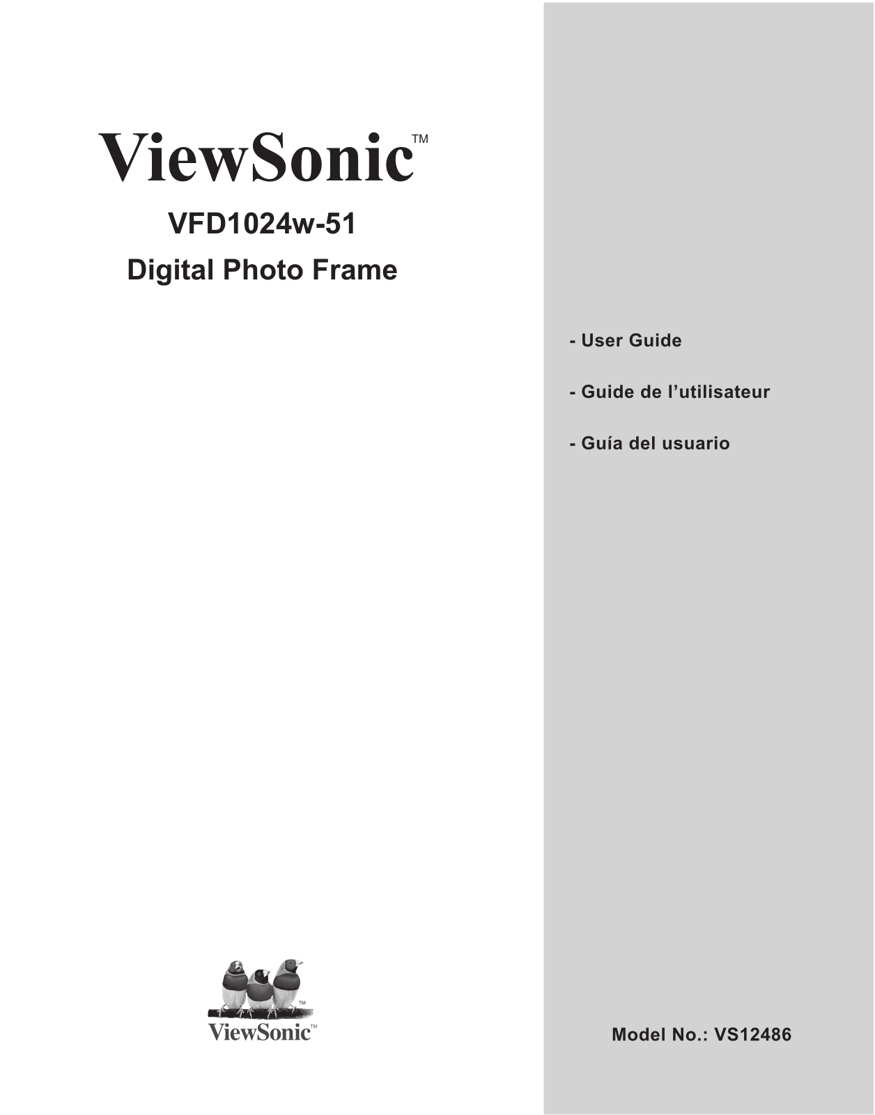 Viewsonic VFD1024W-51 User Manual