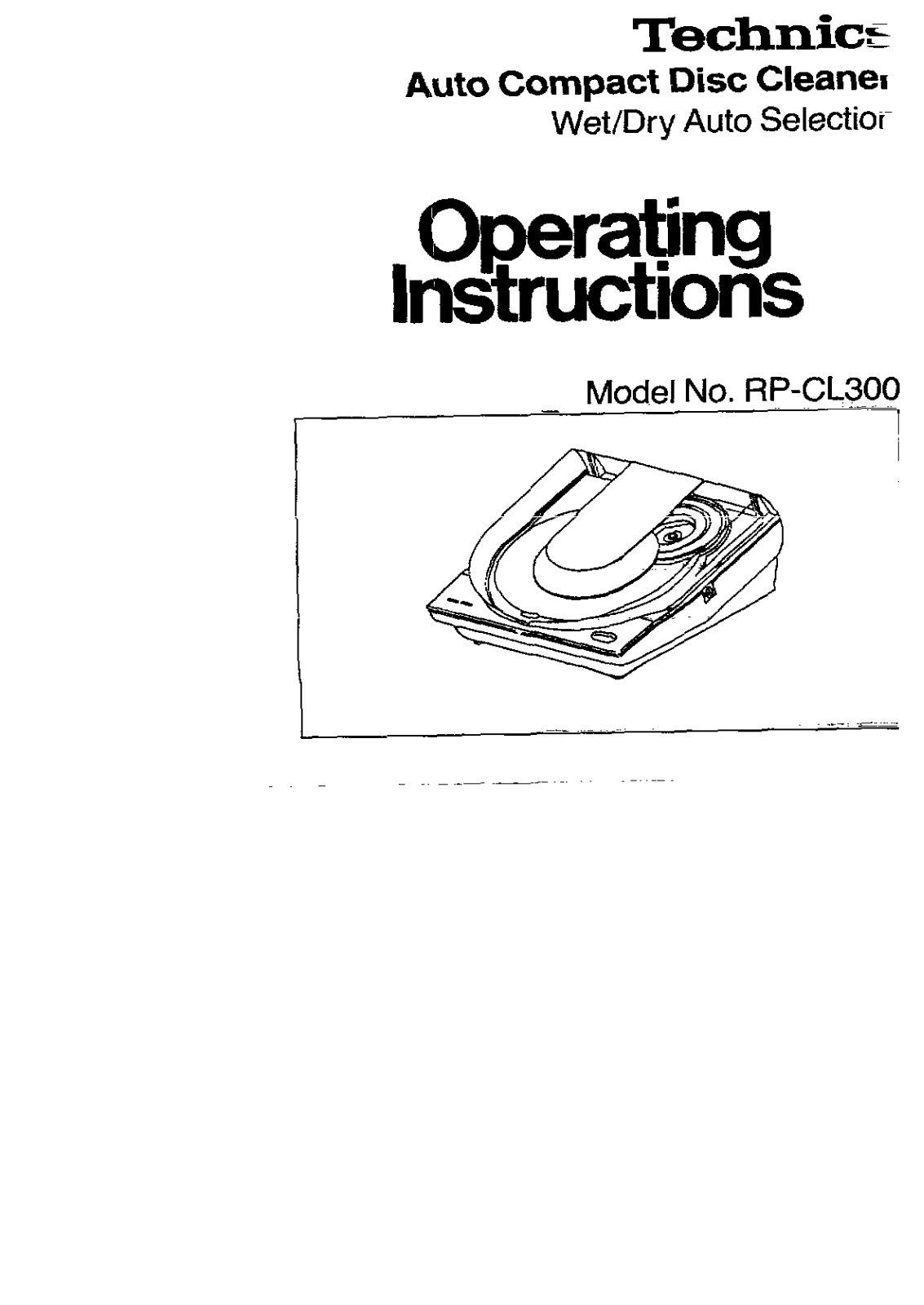 Panasonic RP-CL300 User Manual