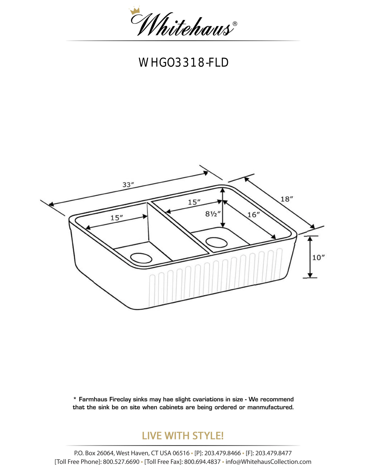 Whitehaus Collection WHC2649 Specifications - ManualMachine.com