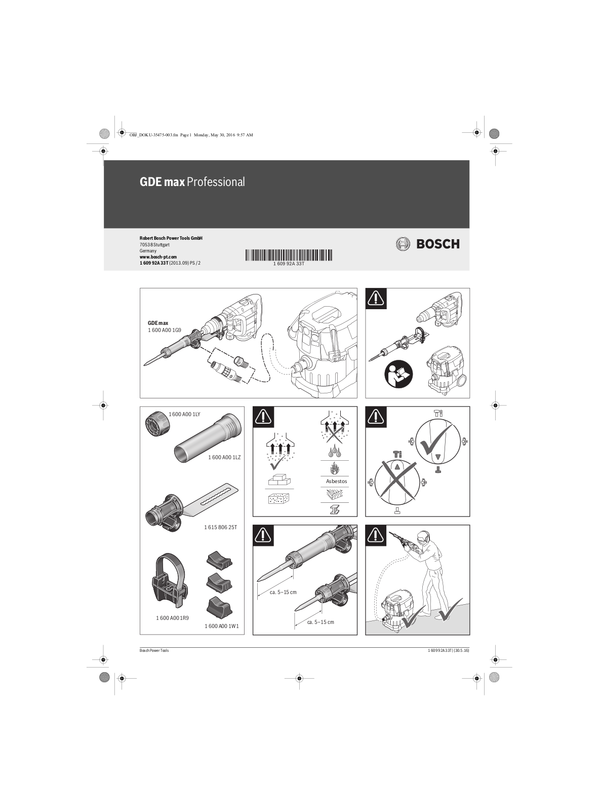 Bosch GDE 68 + GDE max User Manual