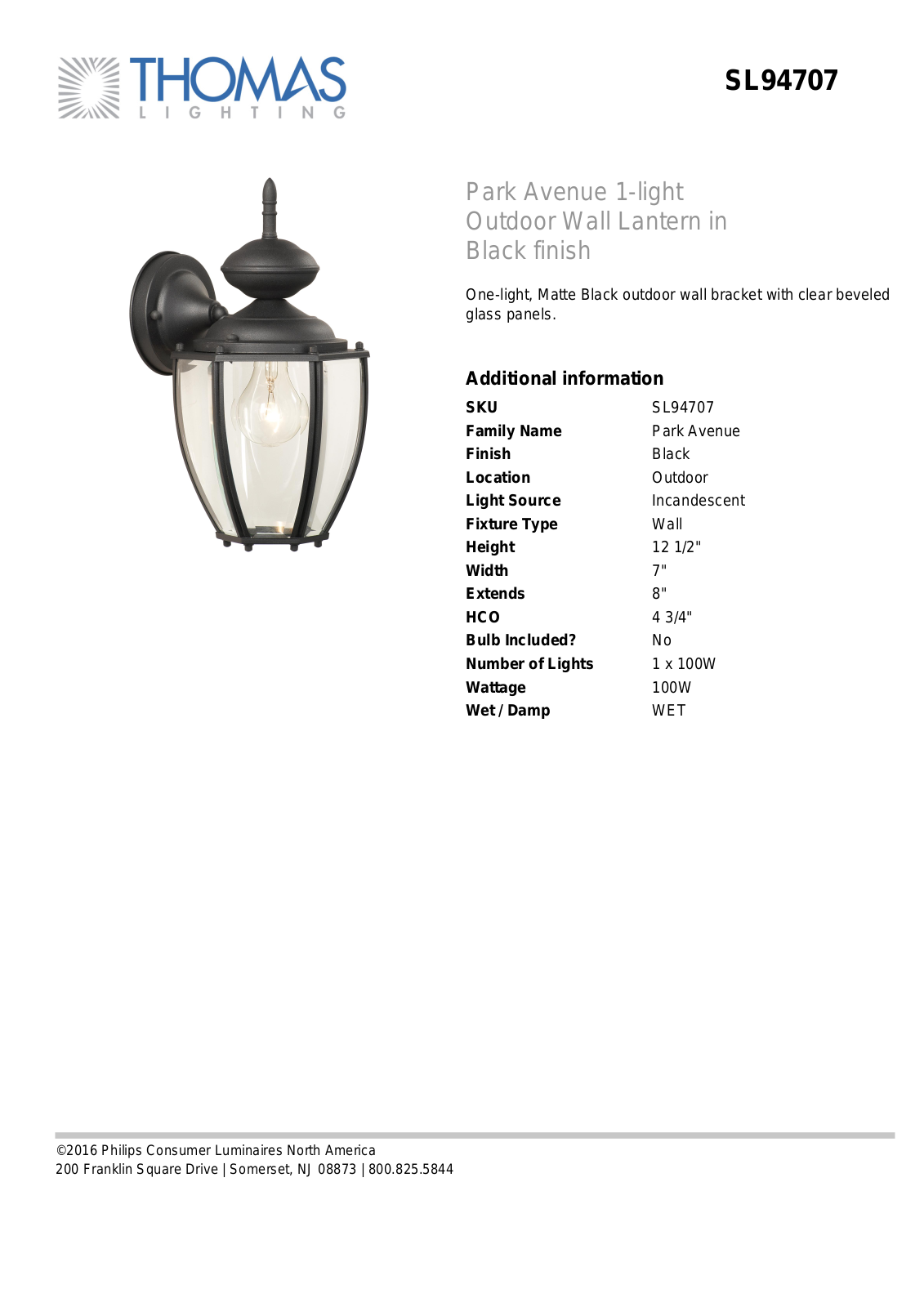 Thomas Lighting SL94707 User Manual - ManualMachine.com
