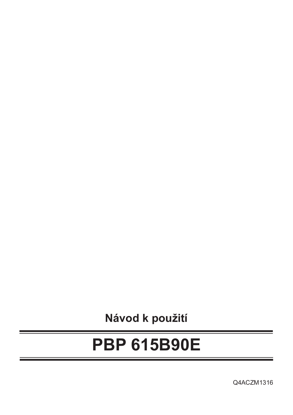 Bosch PBP615B90E User Manual