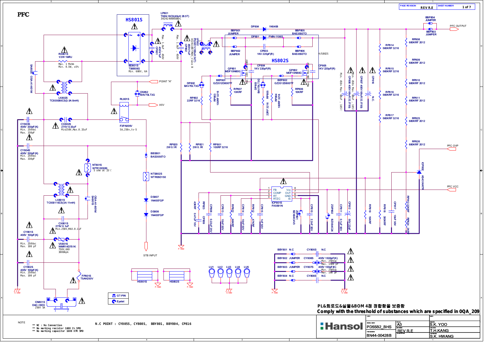 Samsung BN44-00428B PSU Schematic